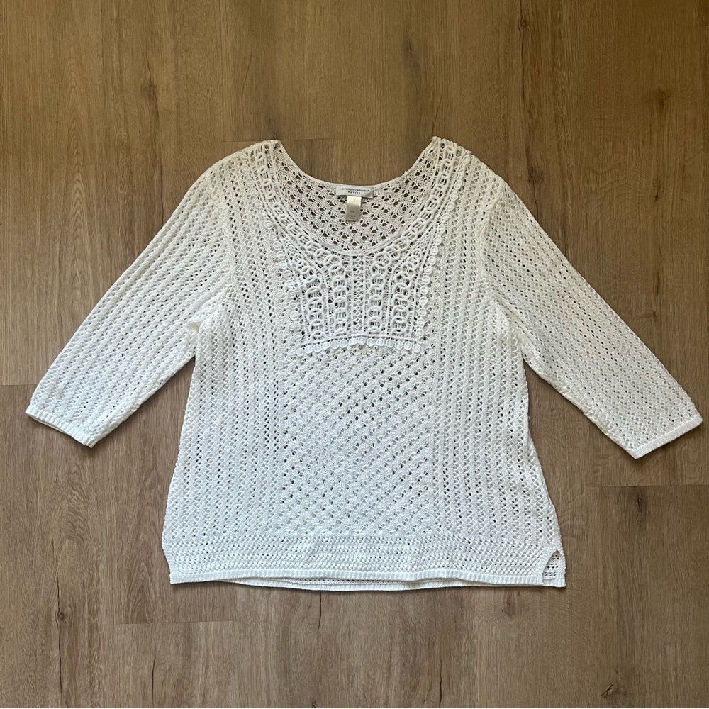 Christopher&banks XL crème crochet sweater